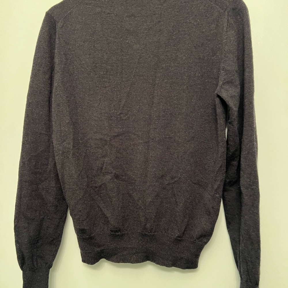 Prada Charcoal grey wool Cardigan Sweater V-Neck Made in Italy size 44 - Picture 9 of 9